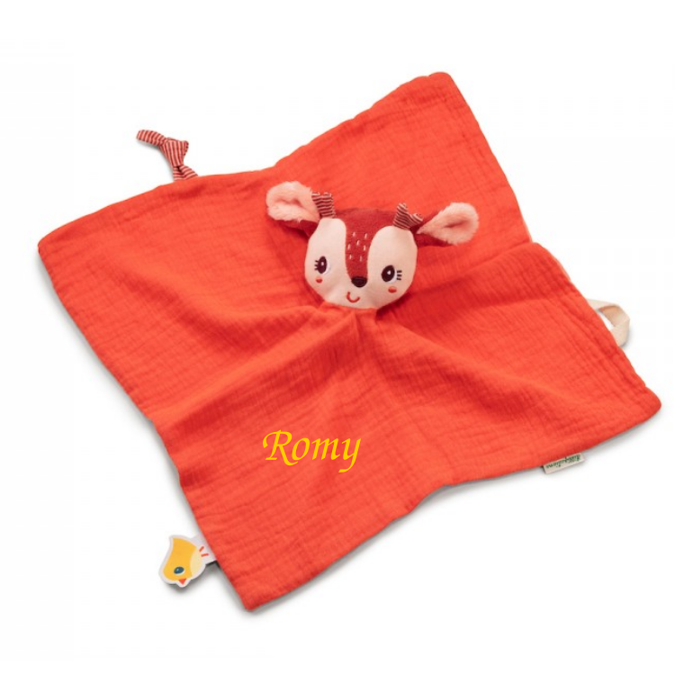  - stella the deer - comforter orange organic cotton 25 cm 